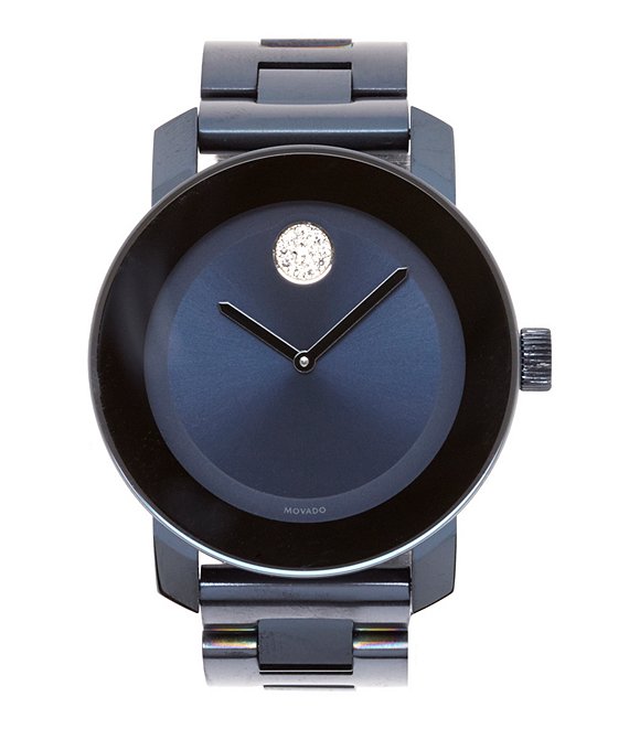 Movado Bold Swiss K1 Crystal IP Stainless Steel Analog Watch