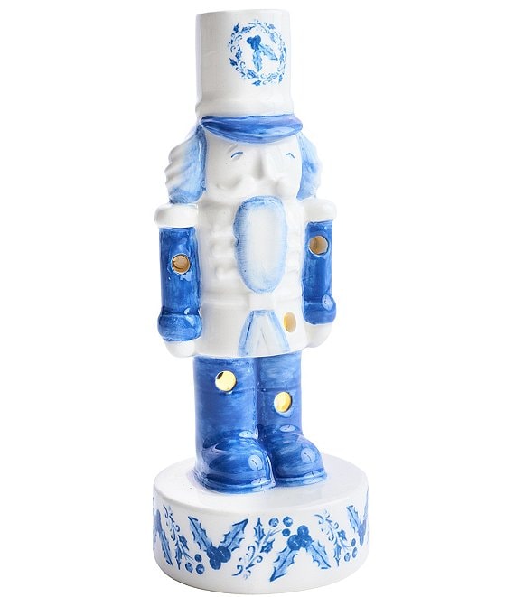 Mud Pie Blue Nutcracker LED Light-Up Sitter
