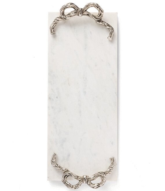 Mud Pie Bow Handles Marble Board