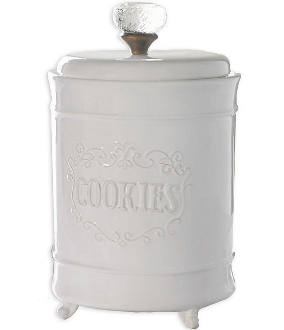 Mud Pie Circa Glass Door Knob Footed Cookie Jar