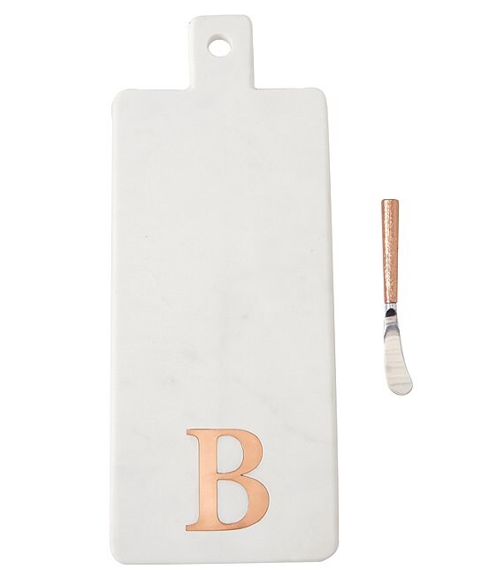 Mud Pie Marble & Copper Initial Board with Spreader