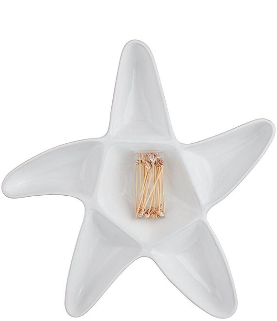 Mud Pie Starfish Section Server and Toothpick Set
