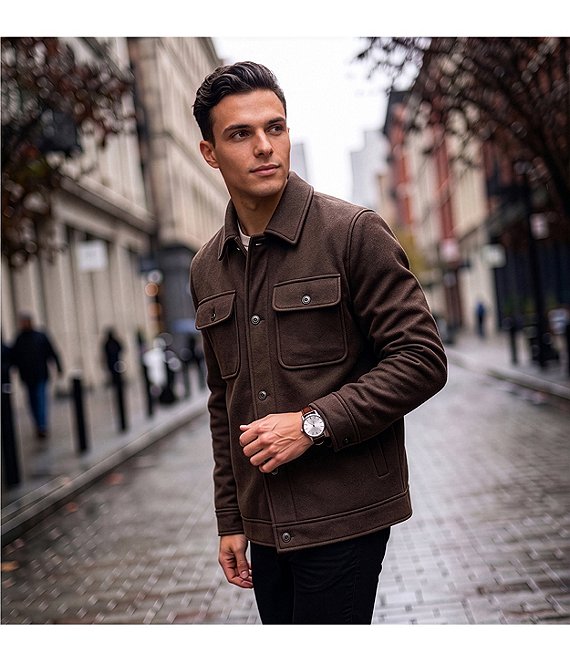 Murano City Stride Button Front Shirt Jacket