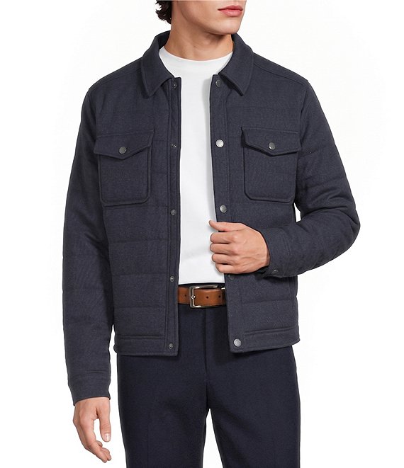 Murano Quilted Button Front Trucker Jacket