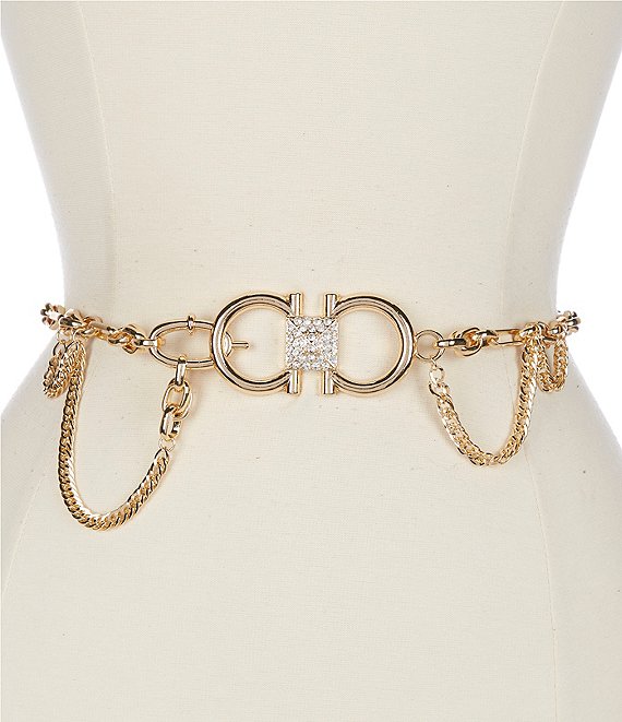 Natasha Accessories 1.62#double; Dock-Knocker Metal Link Belt