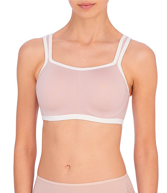 Natori Yogi Seamless Convertible U-Back to Racerback Full-Busted Contour Underwire Sports Bra, Light Mocha - Image 1