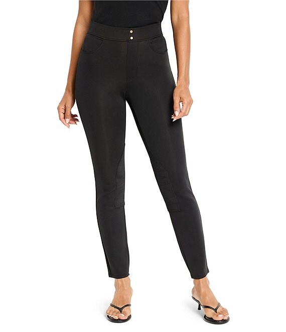 NIC + ZOE Interlock Scuba Pull-On Slim Ankle Riding Pants, Black Onyx - Image 1
