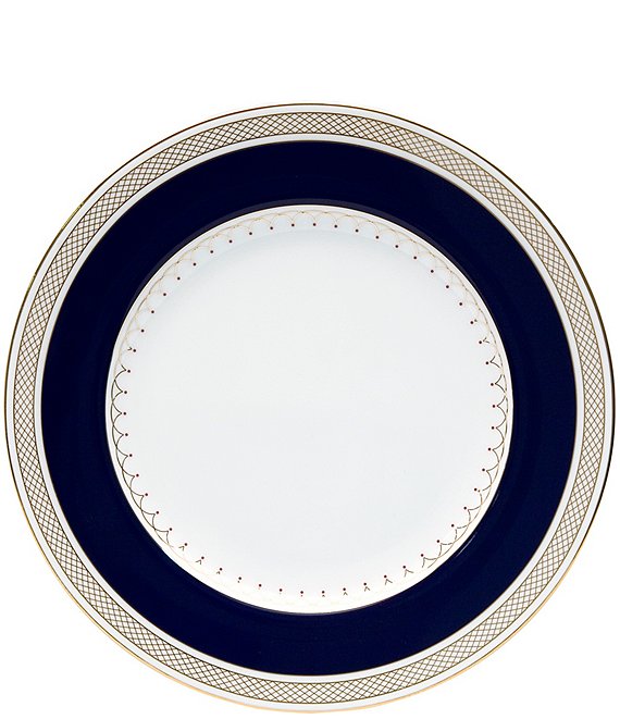 Nikko Lattice Gold Scalloped Bone China Accent Salad Plate