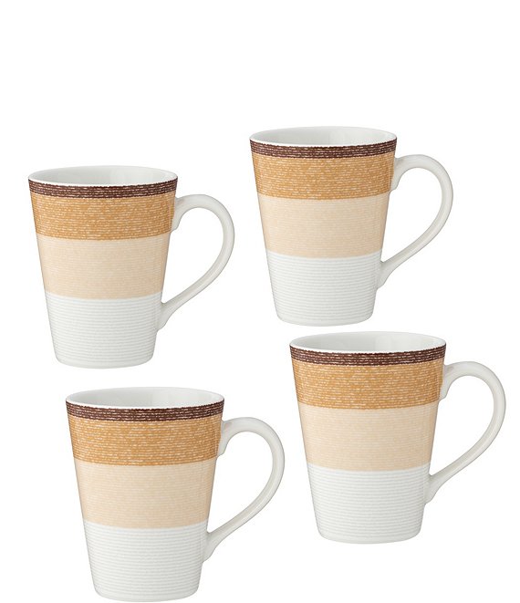 Noritake Colorscapes Layers Collection Mugs, Set of 4, Desert - Image 1