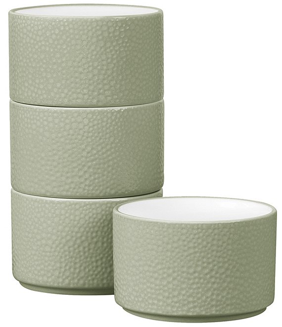 Noritake ColorTex Stone Collection Stax Mini Bowls, Set of 4, Sage - Image 1
