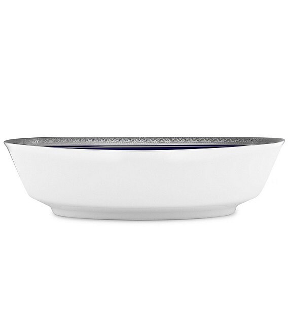 Noritake Crestwood Cobalt Platinum Porcelain Oval Vegetable Bowl