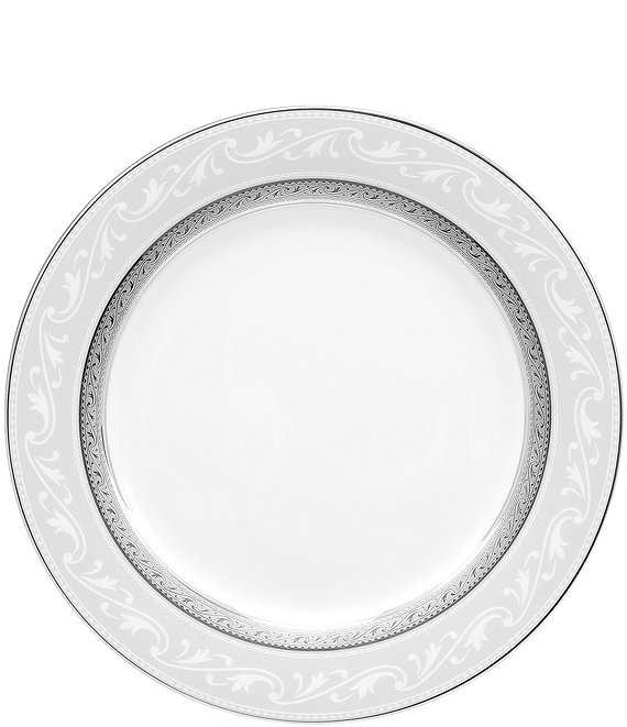 Noritake Crestwood Etched Platinum Porcelain Accent Salad Plate
