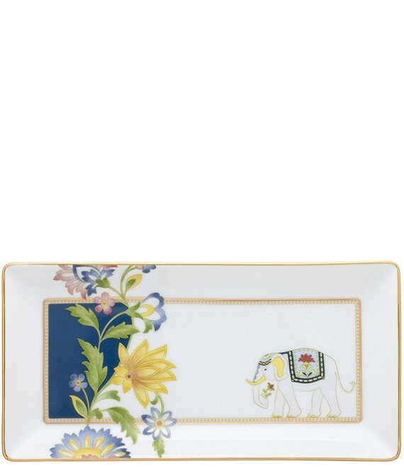 Noritake Tusker Garden Collection Rectangular Tray, Multi - Image 1