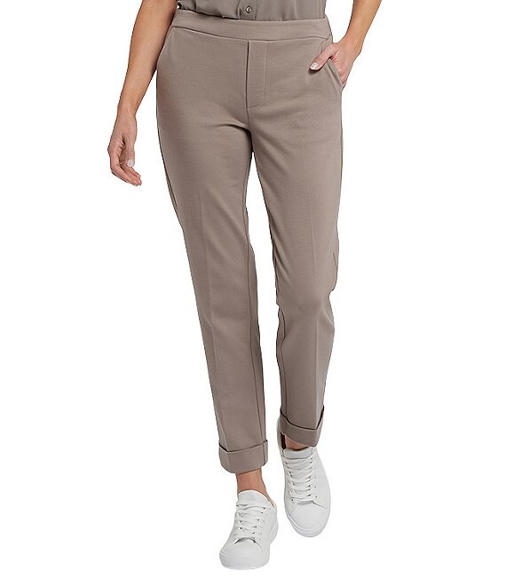 NYDJ Cassidy Ankle Pull-On Trouser Pants, Saddlewood - Image 1