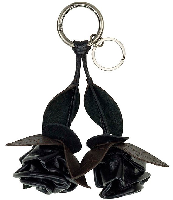 Patricia Nash Laced Rose Keychain, Black - Image 1