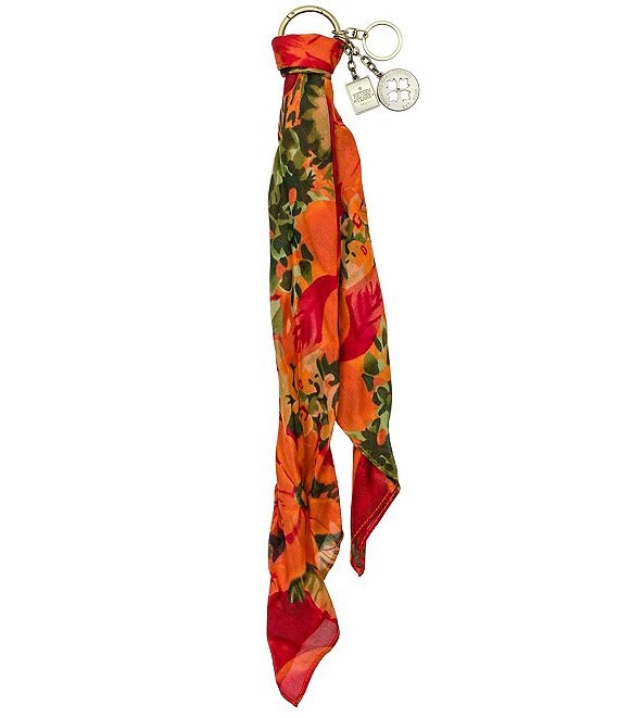 Patricia Nash Scarf Charm Keychain, Multi Print Small - Image 1