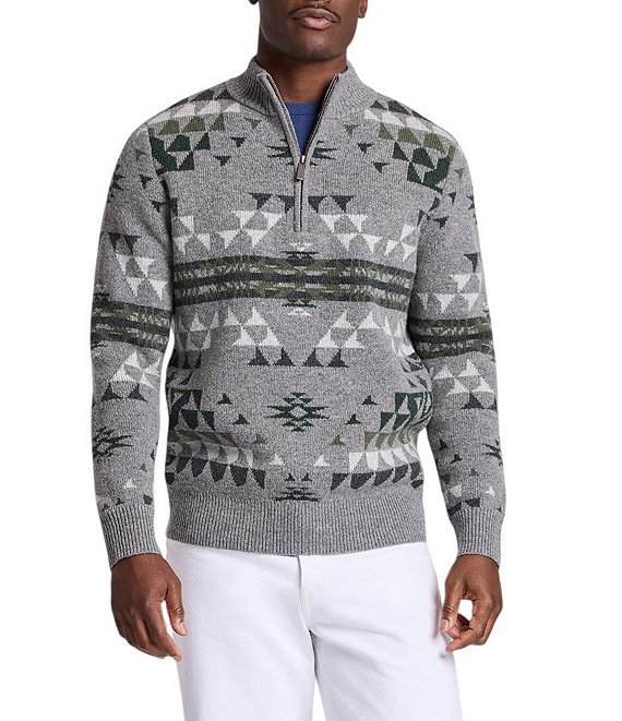 Pendleton Autumn Birch Lambswool Quarter-Zip Pullover