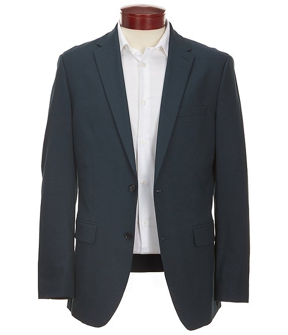 Perry Ellis Slim Fit Solid Suit Separates Jacket, Magical Forest - Image 1