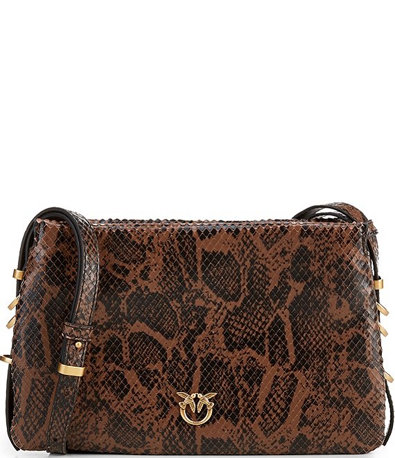 PINKO Triplet Mini Python Shoulder Bag