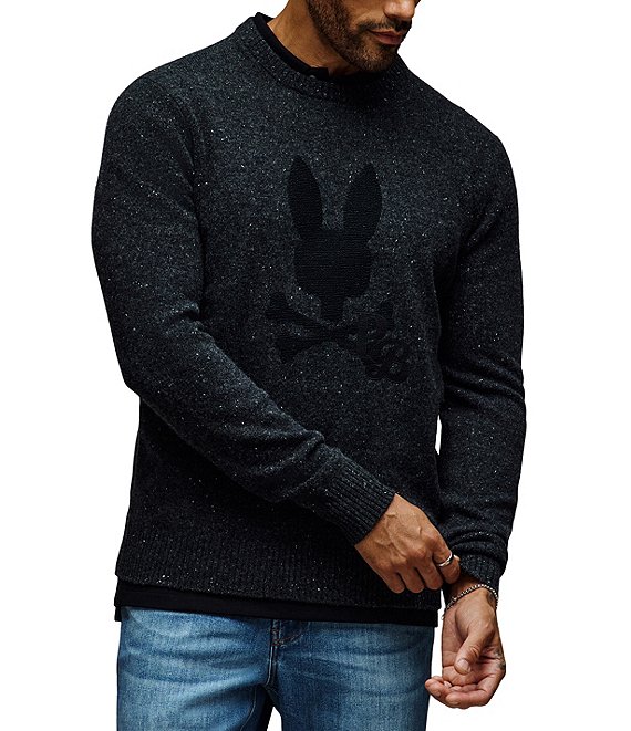 Psycho Bunny Caine PB Crewneck Sweater, Black - Image 1