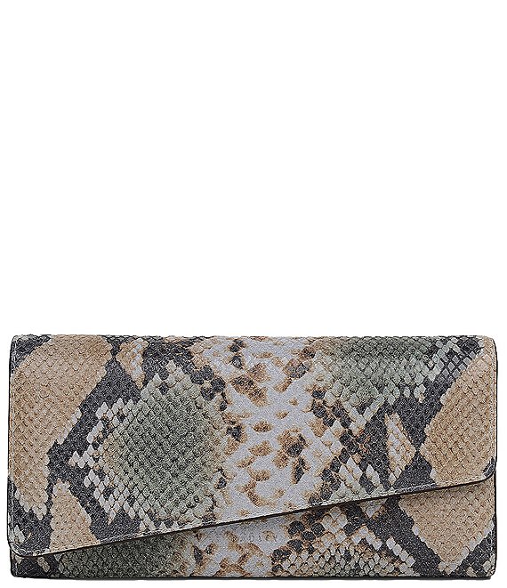 Radley London Kensal Large Snake Embossed Flapover Wallet, Pine Needle - Image 1