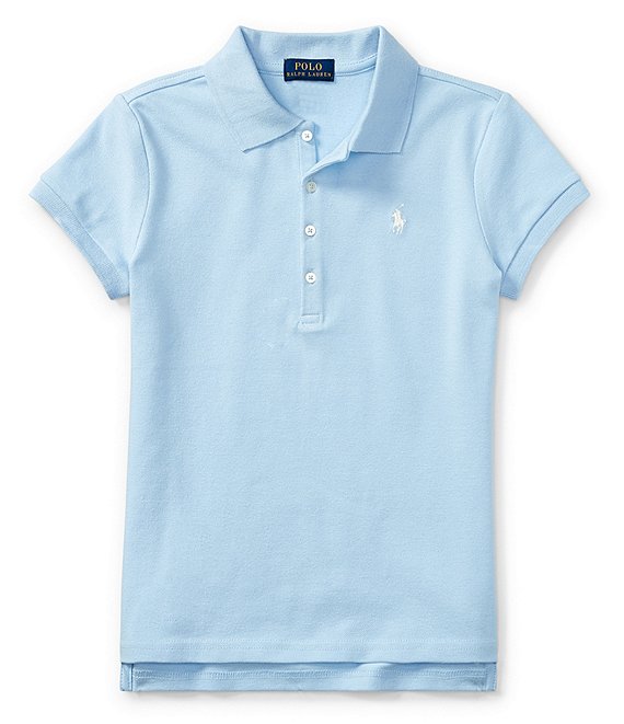 Ralph Lauren Childrenswear Big Girls 7-16 Short-Sleeve Mesh Polo Shirt