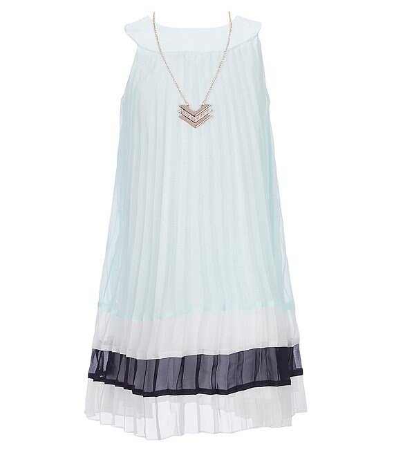 Rare Editions Little Girls 4-6X Colorblock Pleated Shift Dress