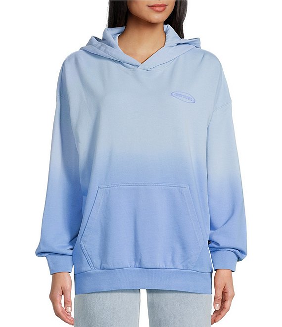Rip Curl Pacific Rider Placement Printed Long Sleeve Oversized Hoodie, Mid Blue - Image 1