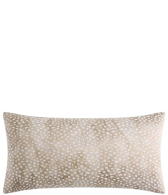 Rose Tree Hannah Woven Cheetah Print Boudoir Decorative Pillow, Grey - Image 1