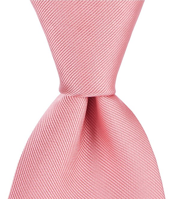 Color:Pink - Image 1 - Cardinal Solid 3 1/8#double; Silk Tie