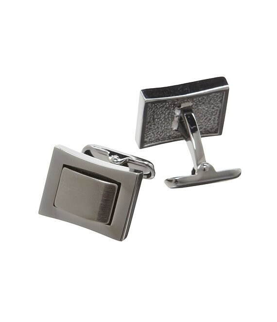 Roundtree & Yorke Black Nickel Cuff Links