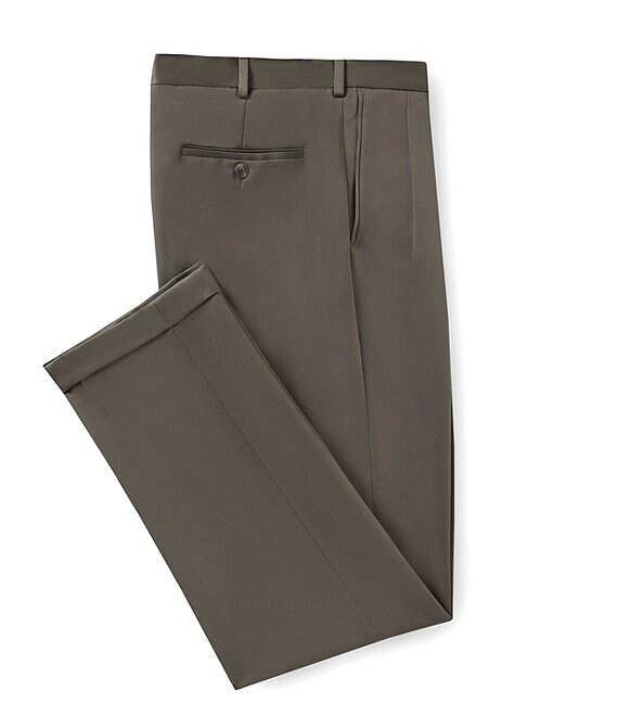 Roundtree & Yorke Travel Smart Non-Iron Pleated Ultimate Comfort Microfiber Stretch Dress Pants