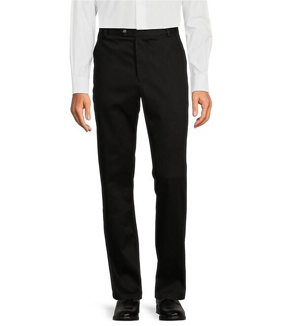 Color:Black - Image 1 - TravelSmart CoreComfort Big & Tall Non-Iron Flat-Front Classic Relaxed Fit Chino Pants