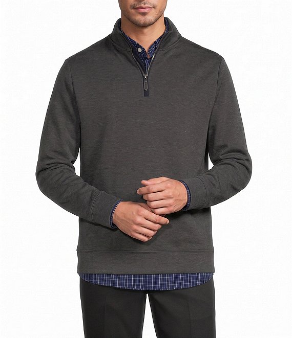 Roundtree & Yorke TravelSmart Solid Quarter-Zip Pullover