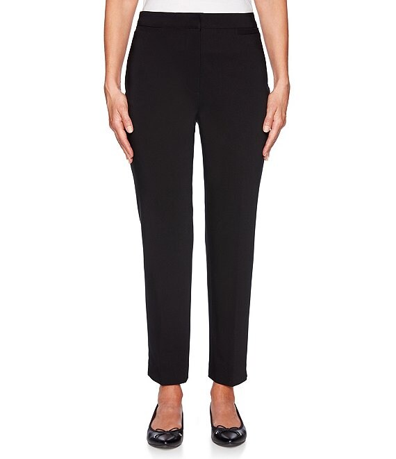 Ruby Rd. Flat Front Double Face Stretch Ankle Pants