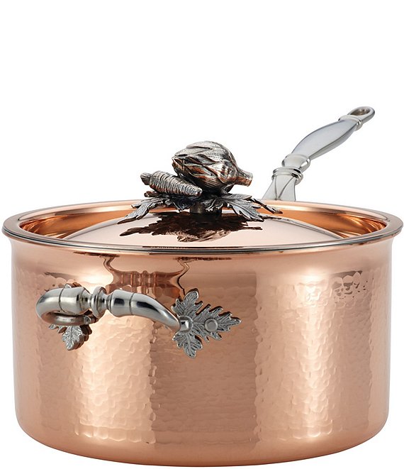 Ruffoni Opus Cupra Hammered 3.75-Quart Covered Saucepan