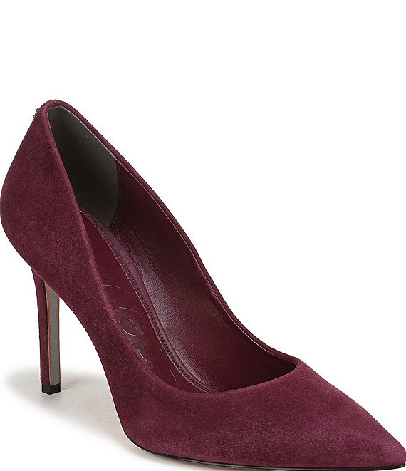 Sam Edelman Hazel Suede Pointed Toe Stiletto Pumps