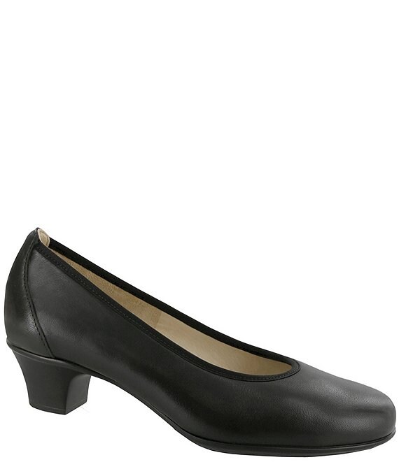 SAS Milano Leather Block Heel Pump
