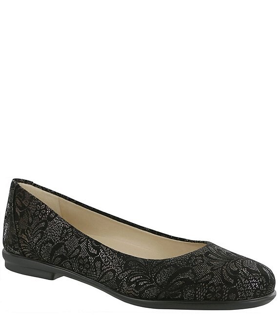SAS Scenic Lace Print Leather Slip Ons