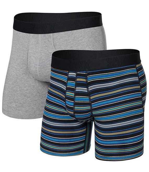 SAXX DropTemp™ Cooling 6#double; Boxer Briefs 2-Packs, Dark Grey Heather - Image 1