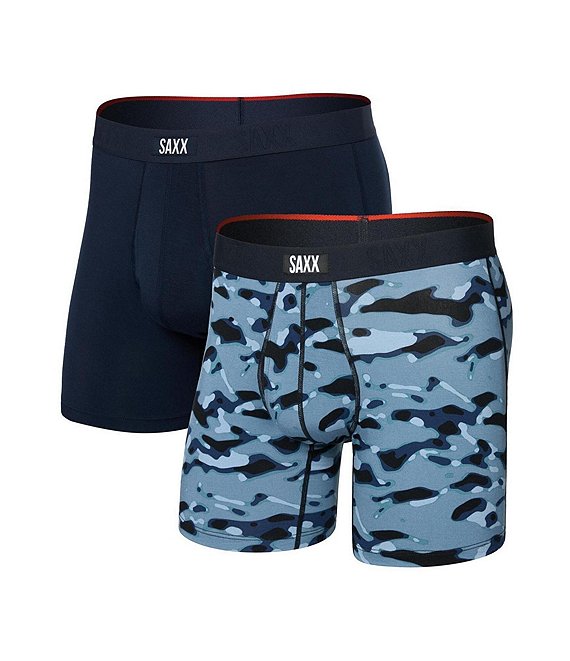 SAXX Vibe Xtra 6#double; Boxer Briefs 2-Pack, Pond Camo/Navy - Image 1