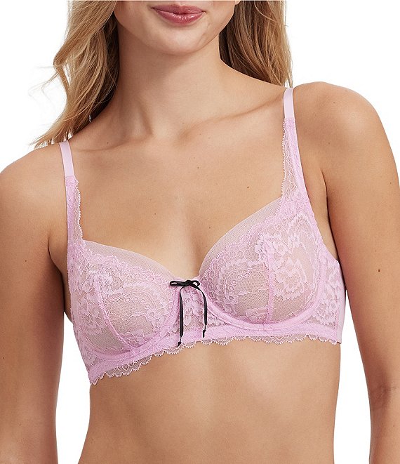 Skarlett Blue Minx Push-Up Contour Underwire Square Back Balconette Bra, Ballerina Pink - Image 1