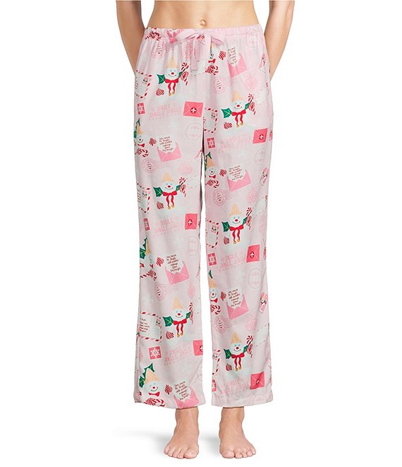 Sleep Sense Mr. Bingle Print Woven Twill Drawstring Tie Coordinating Sleep Pants, Mr. Bingle - Image 1