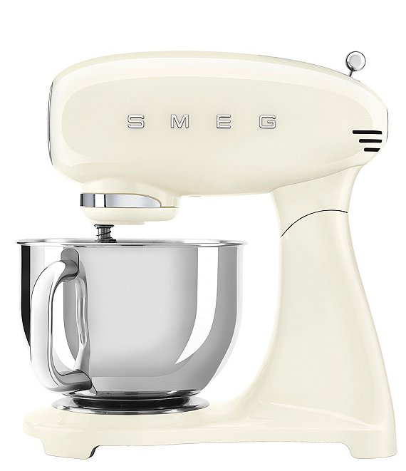 Color:Cream - Image 1 - SMEG 50's Retro 5-Quart Stand Mixer with Stainless Steel Bowl