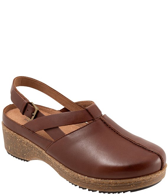 SoftWalk Arica Leather Slingback Clogs