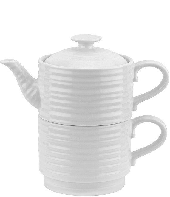 Color:White - Image 1 - Sophie Conran For Portmeirion Porcelain Tea Set For One