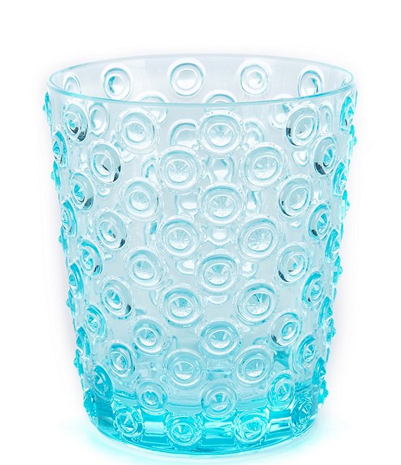 Color:Aqua - Image 1 - Acrylic Hobnail Double Old-Fashion Glass