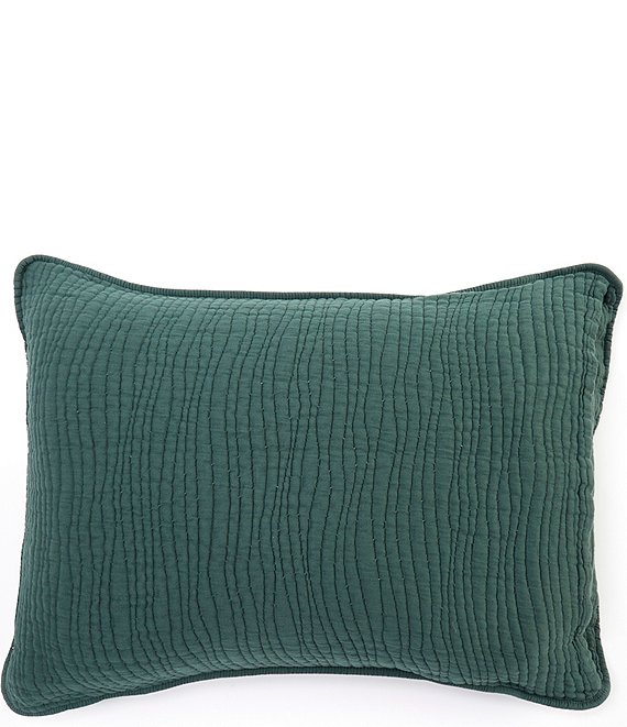 Southern Living Simplicity Collection Casey Reversible Quilted Sham, Green - Image 1