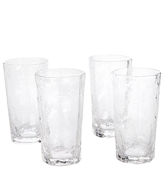Southern Living Textured Highball Glasses, Set of 4