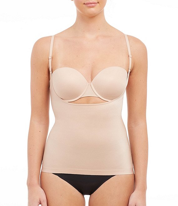 Color:Champagne Biege - Image 1 - Suit Your Fancy Open-Bust Cami